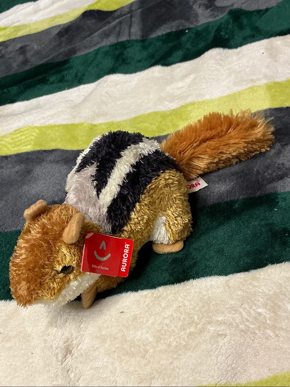 Aurora Plush Chipmunk Toy - Brown, Black, Cream